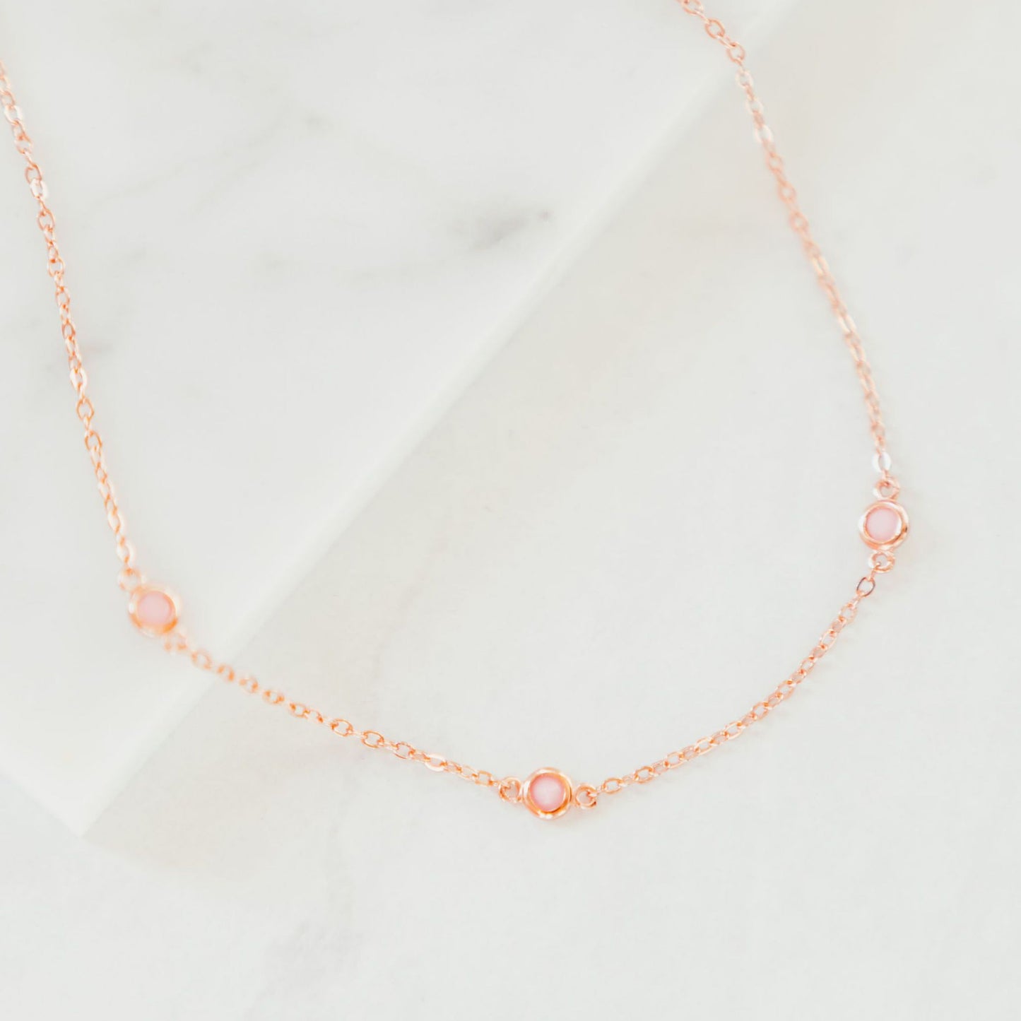 Chloe + Lois Milky Pink Dreams Layering Necklace