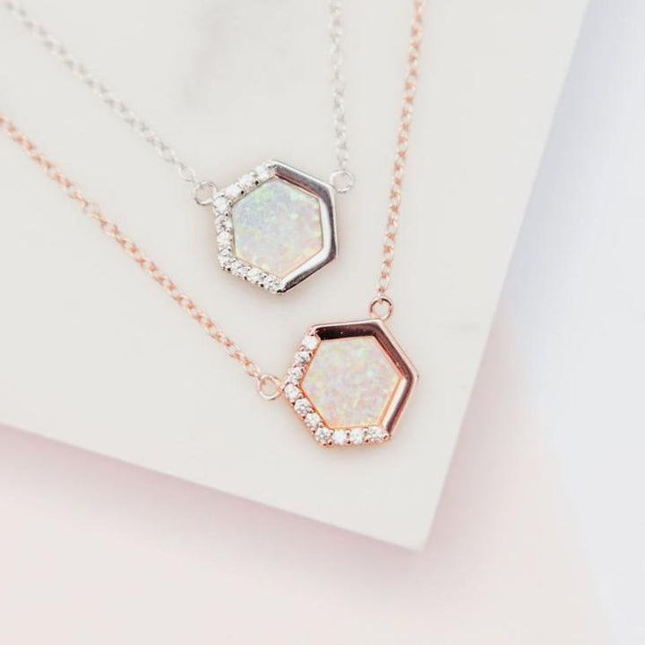 Stardust Layering Necklace Earrings Chloe + Lois Rose Gold 