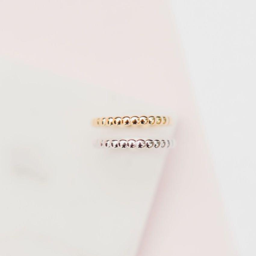 Beaded Slim Stacking Ring Chloe + Lois 