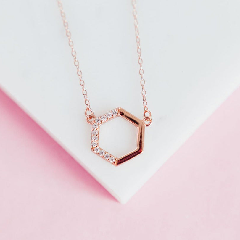 Stardust Hexagon Necklace