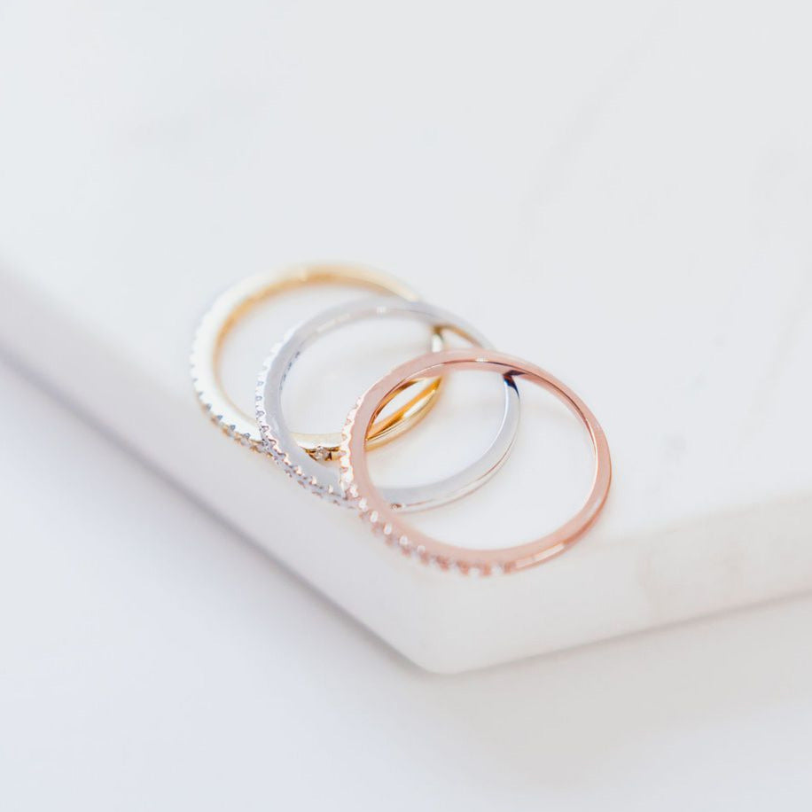 Chloe + Lois Dainty Slim Stacking Rings