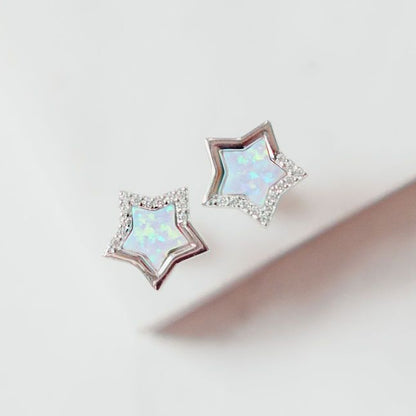 CHLOE + LOIS STERLING SILVER STARDUST STAR STUD EARRINGS