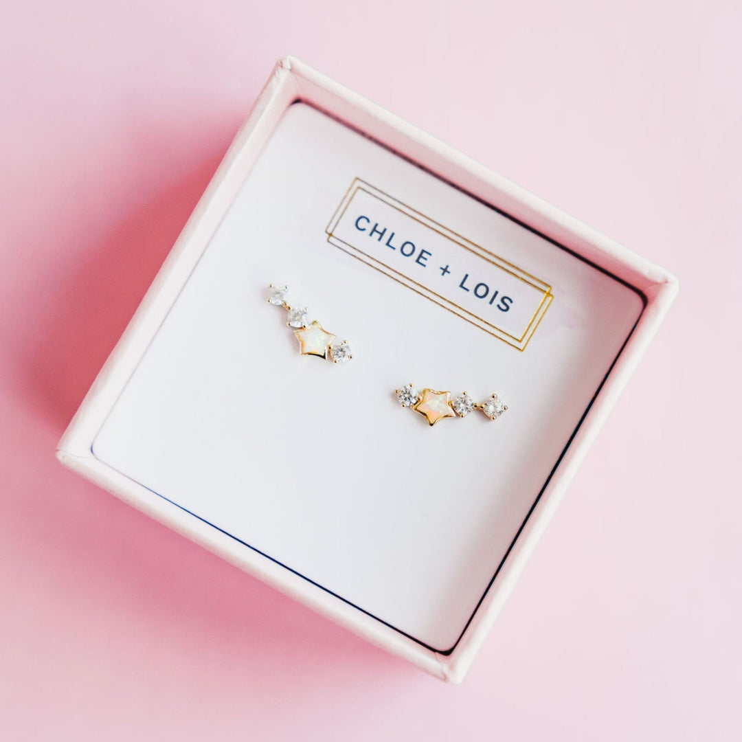 Chloe + Lois Dainty Star Stud Earrings 