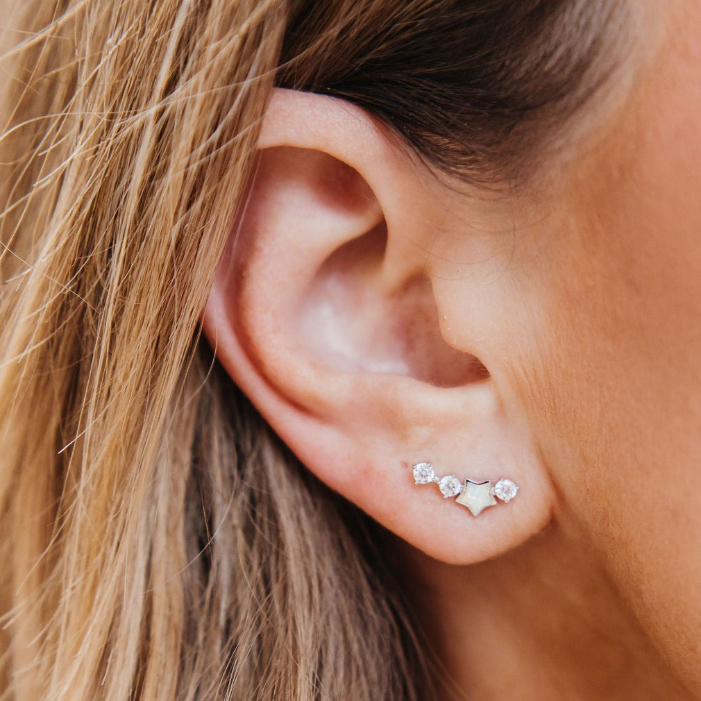 CHLOE + LOIS STARRY NIGHT MINI CLIMBER STUD EARRINGS