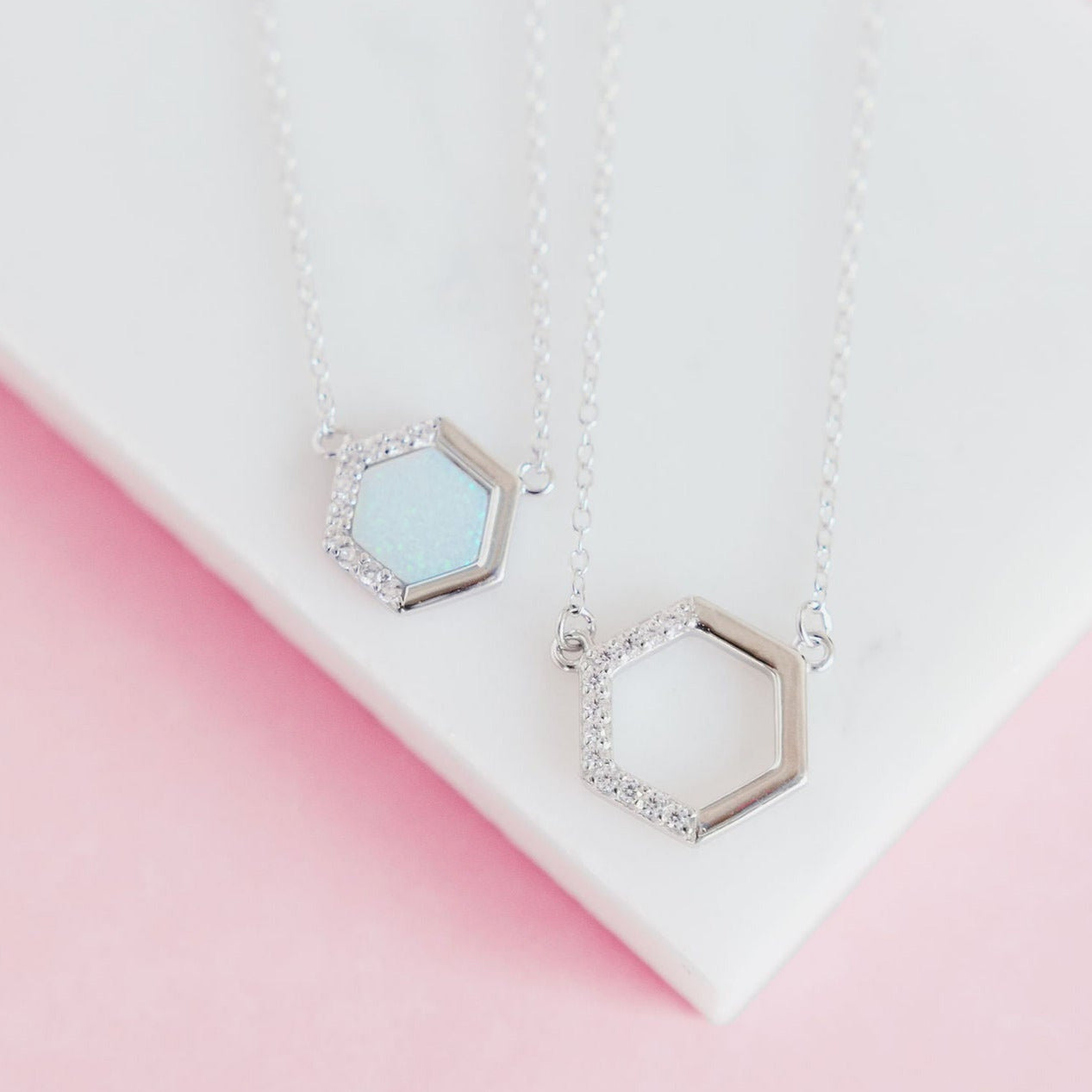 Stardust Hexagon Necklace