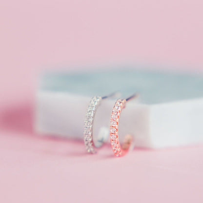 Mini Pavé Hoops