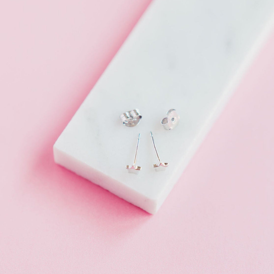 CHLOE + LOIS Dainty Sterling Silver Star Earrings