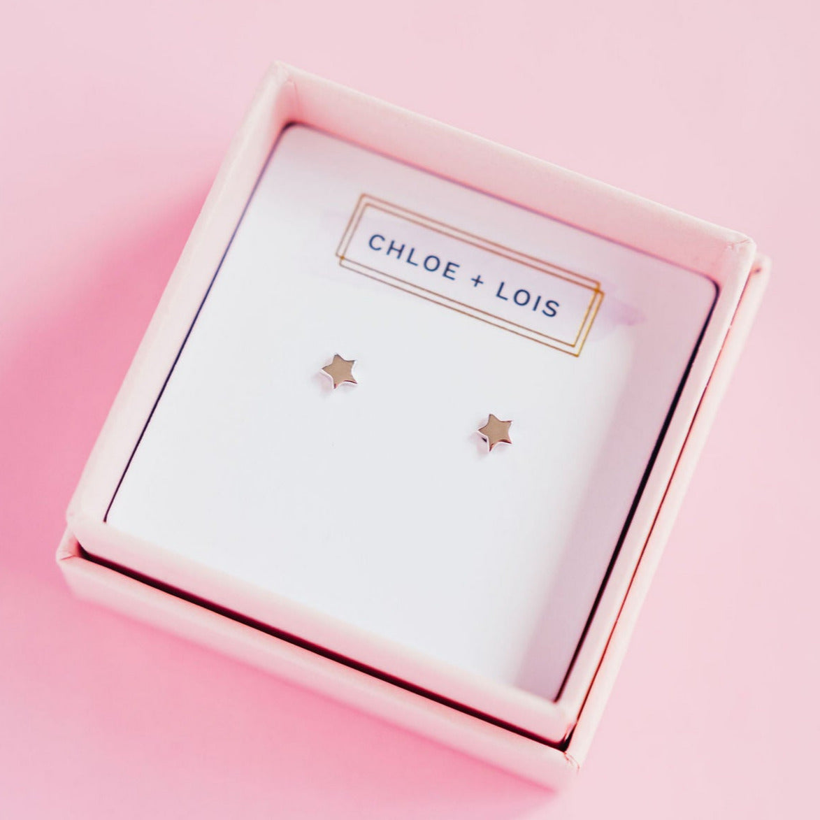 CHLOE + LOIS Dainty Sterling Silver Star Earrings