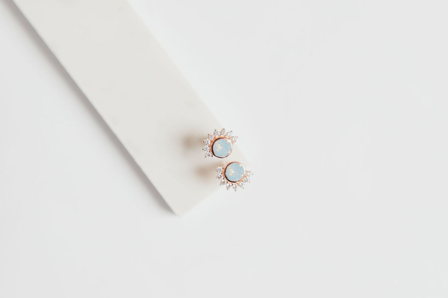 Lois studs in Air Blue Swarovski®