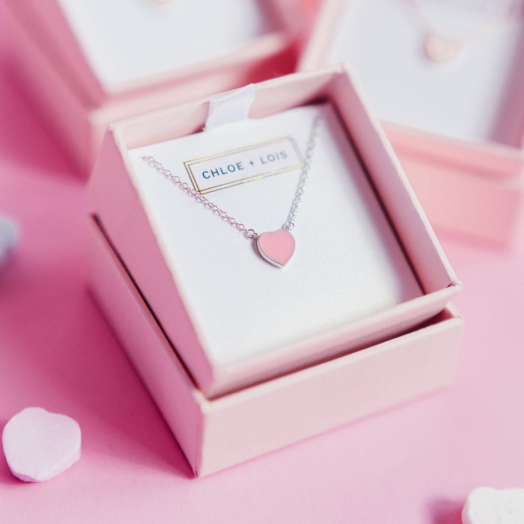 The Mini Pink Heart Necklace