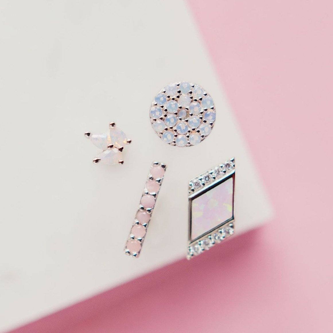 Mini Crown Studs in Cotton Candy EARRINGS Chloe + Lois 